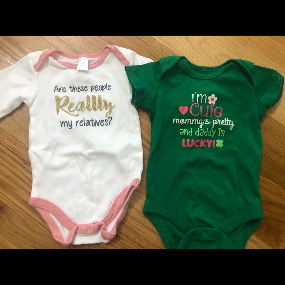 2 onesies 3-6 months